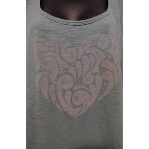 Torrid Women's Moss Green Tanktop with Heart 3xl (USED)